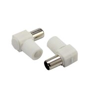 TV-разъем штекер без пайки белый угловой REXANT (05-2061)