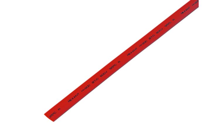 фото - Трубка термоусаживаемая ТУТ нг 7,0/3,5мм, красная, упаковка 50 шт. по 1м REXANT (20-7004)