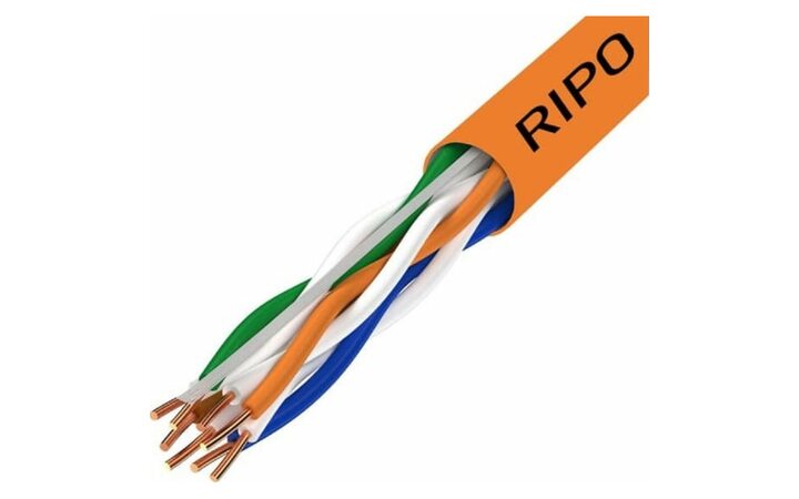фото - UTP 4 нг-LSZH CAT5E 24AWG Cu Ripo Standart , 305м.,Fluke test 0.5(U/UTP-5e нг (А)-HF 4*2*0.5)