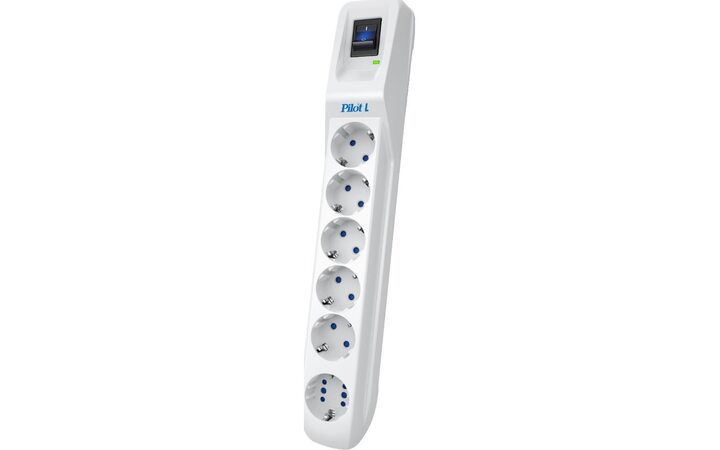 фото - ZIS Сетевой фильтр PILOT L (GP) 6 розеток 3.0 м белый (172) (Pilot L-6 (GP) 3M)