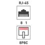 фото - Модуль Keystone Jack RJ-45(8P8C), UTP, CAT 5e, тип 180 градусов, белый REXANT (03-1011)