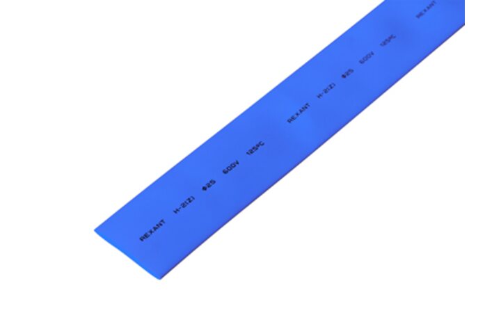 фото - Трубка термоусаживаемая ТУТ нг 25,0/12,5мм, синяя, упаковка 10 шт. по 1м REXANT (22-5006)