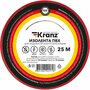 фото - Изолента ПВХ KRANZ 19 мм х 25 м, 0.13 мм, красная KR-09-2204