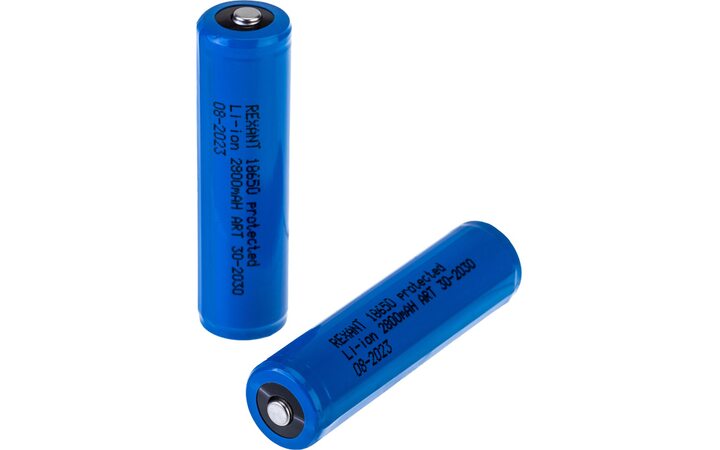 фото - Аккумулятор Li-ion 18650, 3,7В, 2800мАч, с платой защиты, высокий контакт, 10 шт, коробка REXANT 30-2030