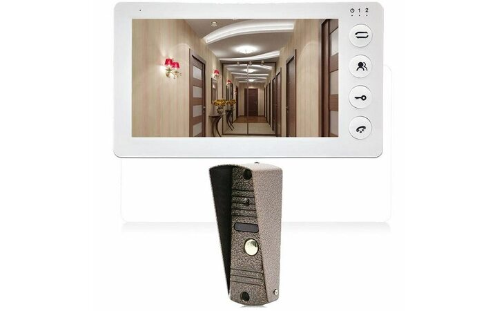 фото - J2000 Комплект видеодомофон с вызывной панелью  7" AHD 2Mp