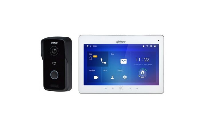 фото - Комплект IP-домофонии Dahua VTK-VTO2111D-WP-VTH5221D