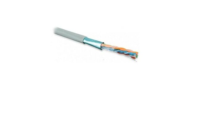 фото - Hyperline UFTP4-C6-S23-IN-LSZH-GY-500 (STP4-C6-SOLID-INDOOR-LSZH-500) (500 м)