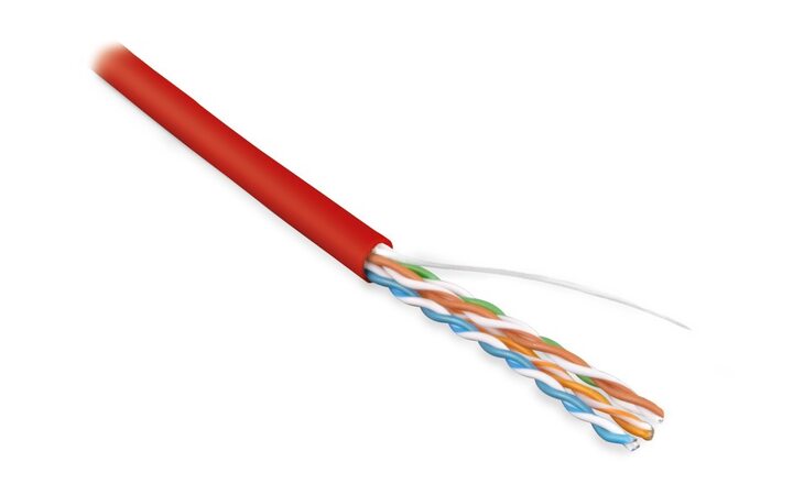 фото - Hyperline UUTP4-C5E-S24-IN-LSZH-RD-305