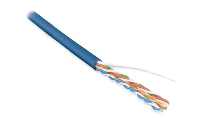 фото - Hyperline UUTP4-C5E-S24-IN-PVC-BL-305 (UTP4-C5E-SOLID-BL-305)