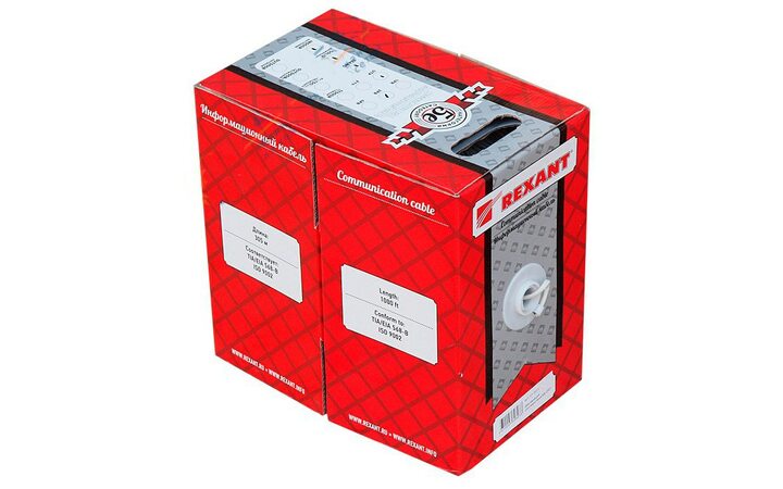 фото - REXANT Кабель UTP 4PR 24AWG CAT5e 305м нг(А)-HF (01-0049)