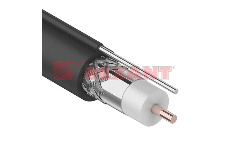 фото - REXANT Кабель RG-11U (75 Ом) 305м Outdoor + Трос*1 (01-3021)