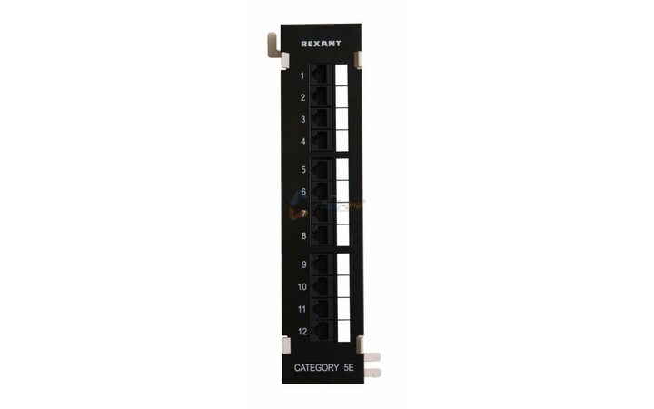 фото - REXANT Патч-Панель 10" 12 гнёзд RJ-45 Cаt.5e 110 IDC ( монтаж на стенку) (04-0020)