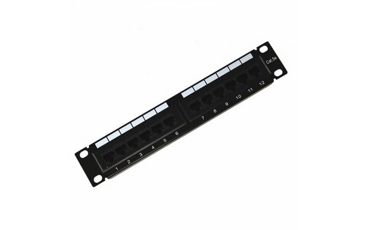 фото - REXANT Патч-Панель 10" 12 гнёзд RJ-45 Cаt.5e Dual IDC ( монтаж в стойку) (04-0025)
