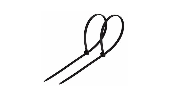 фото - REXANT Хомут nylon 200 х 4.0 мм 100 шт черный профессиональный (07-0201-1)