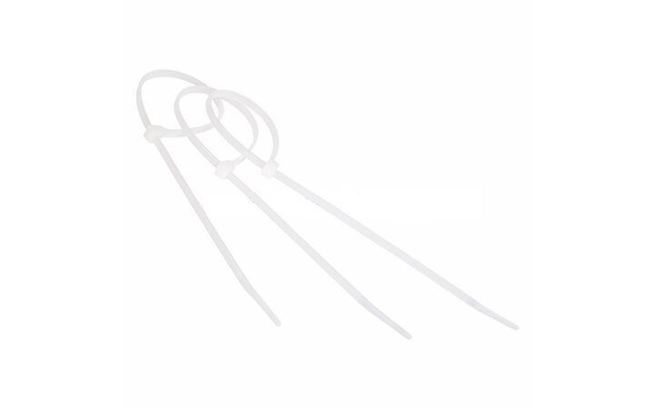 фото - REXANT Хомут nylon 250 х 4.0 мм 100 шт белый профессиональный (07-0250-1)