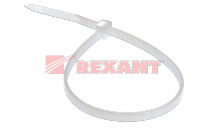 фото - REXANT Хомут nylon 4.0 х 250 мм 100 шт белый (07-0250)