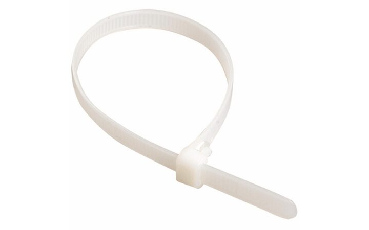 фото - REXANT Хомут nylon 5.0 х 200 мм 100 шт белый (07-0200-5)