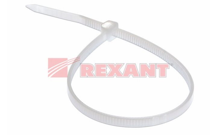 фото - REXANT Хомут nylon 5.0 х 250 мм 100 шт белый (07-0250-5)