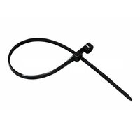 REXANT Хомут под винт nylon 4.8 х 200 мм 100 шт черный (07-0205)
