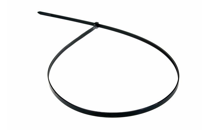 фото - REXANT Хомут широкий nylon 8.0 х 200 мм 100 шт черный (07-0203)