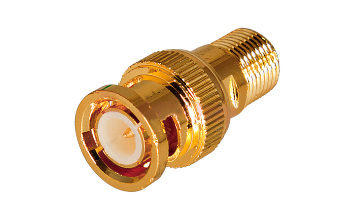 фото - REXANT Переход гнездо F - штекер BNC GOLD (05-3201-1)