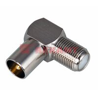 REXANT ПЕРЕХОД гнездо F - штекер TV угловой (05-4311)