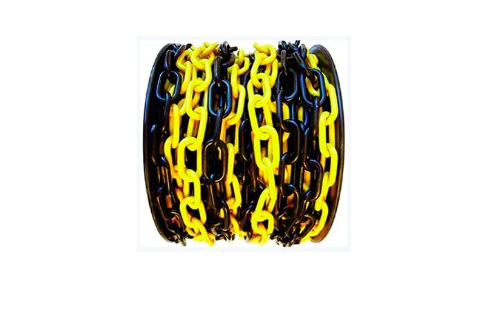 фото - Цепь пластиковая желто-черная 6мм
