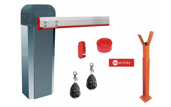 фото - AN-Motors Комплект шлагбаума ASB6000 правосторонний (с прямоугольной стрелой 6,3 метра)