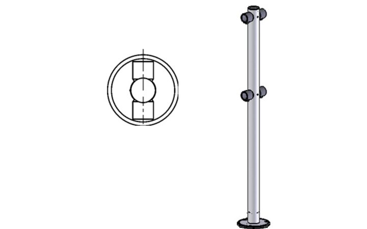 фото - Oxgard Стойка ограждения i-образная