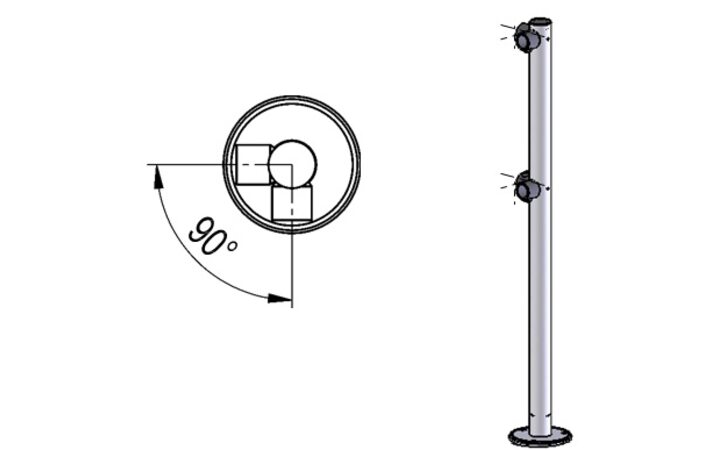 фото - Oxgard Стойка ограждения L-образная