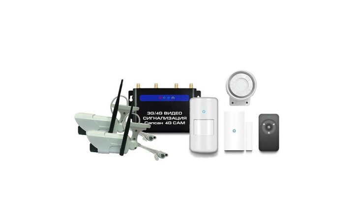 фото - Сапсан GSM сигнализация Sapsan GSM 3G/4G CAM с датчиками и 2-мя уличными видеокамерами