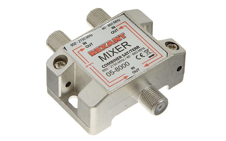 фото - REXANT Диплексор (сумматор-делитель) SAT+TV в усиленном корпусе (05-8000)