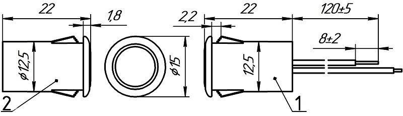 фото Магнито-контакт ИО 102-51 (НР+Пр) (коричневый)