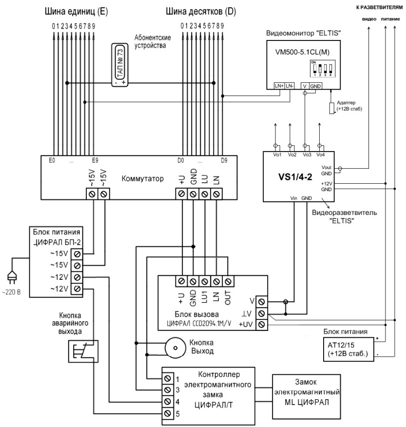 Схемы контроллеров домофона. Схема подключения домофона Цифрал 2094. Схема подключения домофона Цифрал 2094м. КМГ-100 коммутатор схема подключения. Коммутатор Цифрал КМГ-100 схема.