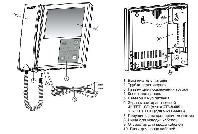 Vizit m468ms схема подключения